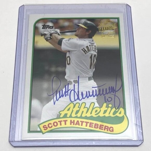 2015 Topps Archives Scott Hatterberg Fan Favorites Oakland Athletics Auto Mint - Picture 13 of 13